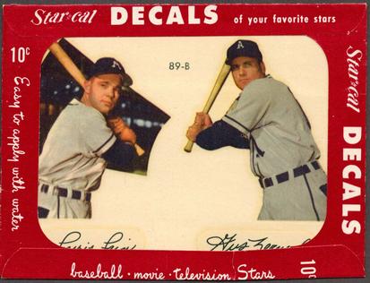 1952 Star-Cal Small Decals #89-B Ferris Fain / Gus Zernial Front