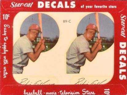 1952 Star-Cal Small Decals #89-C Richie Ashburn Front