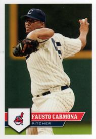 2011 Topps Stickers #63 Fausto Carmona Front