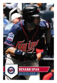 2011 Topps Stickers #83 Denard Span Front