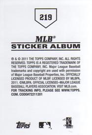 2011 Topps Stickers #219 Rickie Weeks Back