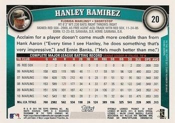 2011 Topps - Diamond Anniversary Limited Edition #20 Hanley Ramirez Back