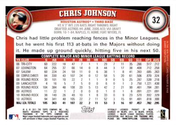 2011 Topps - Diamond Anniversary Limited Edition #32 Chris Johnson Back