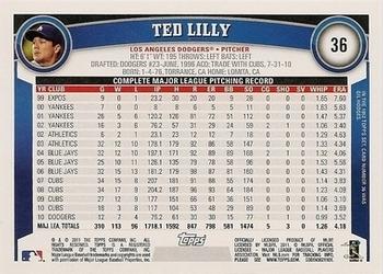 2011 Topps - Diamond Anniversary Limited Edition #36 Ted Lilly Back