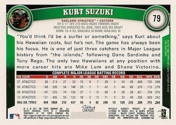 2011 Topps - Diamond Anniversary Limited Edition #79 Kurt Suzuki Back