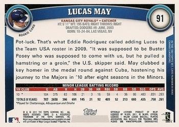 2011 Topps - Diamond Anniversary Limited Edition #91 Lucas May Back