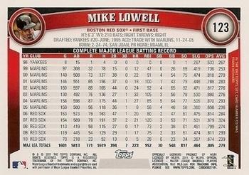 2011 Topps - Diamond Anniversary Limited Edition #123 Mike Lowell Back