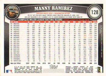 2011 Topps - Diamond Anniversary Limited Edition #128 Manny Ramirez Back