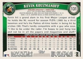 2011 Topps - Diamond Anniversary Limited Edition #131 Kevin Kouzmanoff Back