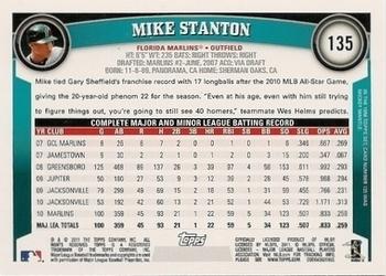 2011 Topps - Diamond Anniversary Limited Edition #135 Mike Stanton Back