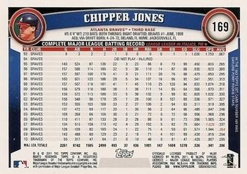 2011 Topps - Diamond Anniversary Limited Edition #169 Chipper Jones Back