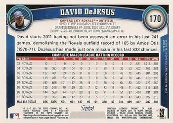 2011 Topps - Diamond Anniversary Limited Edition #170 David DeJesus Back