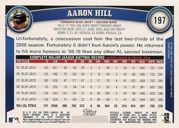 2011 Topps - Diamond Anniversary Limited Edition #197 Aaron Hill Back