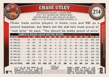 2011 Topps - Diamond Anniversary Limited Edition #214 Chase Utley Back