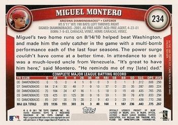 2011 Topps - Diamond Anniversary Limited Edition #234 Miguel Montero Back
