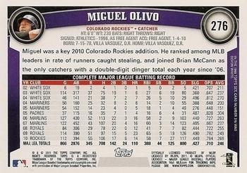 2011 Topps - Diamond Anniversary Limited Edition #276 Miguel Olivo Back