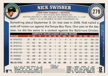 2011 Topps - Diamond Anniversary Limited Edition #279 Nick Swisher Back