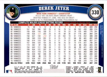 2011 Topps - Diamond Anniversary Limited Edition #330 Derek Jeter Back