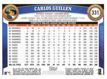 2011 Topps - Diamond Anniversary Limited Edition #331 Carlos Guillen Back