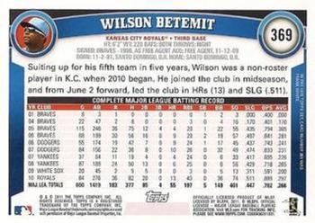 2011 Topps - Diamond Anniversary Limited Edition #369 Wilson Betemit Back