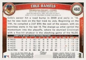 2011 Topps - Diamond Anniversary Limited Edition #460 Cole Hamels Back