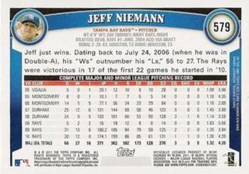 2011 Topps - Diamond Anniversary Limited Edition #579 Jeff Niemann Back