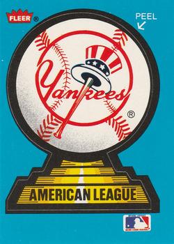 1987 Fleer - Team Stickers #NNO New York Yankees Front
