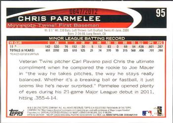 2012 Topps - Gold #95 Chris Parmelee Back