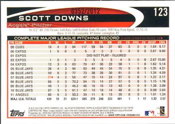 2012 Topps - Gold #123 Scott Downs Back