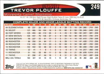 2012 Topps - Gold #249 Trevor Plouffe Back