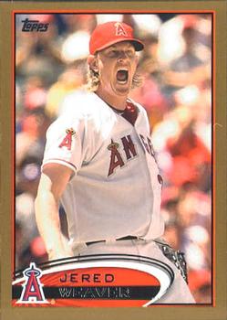2012 Topps - Gold #250 Jered Weaver Front