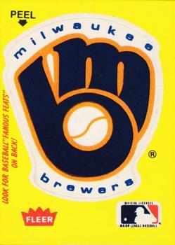 1986 Fleer - Team Stickers #NNO Milwaukee Brewers Logo Front