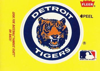 1986 Fleer - Team Stickers #NNO Detroit Tigers Logo Front