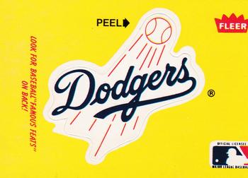 1986 Fleer - Team Stickers #NNO Los Angeles Dodgers Logo Front