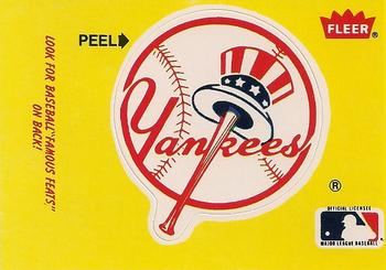 1986 Fleer - Team Stickers #NNO New York Yankees Logo Front