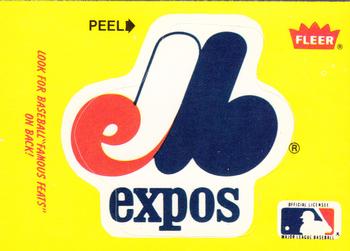 1986 Fleer - Team Stickers #NNO Montreal Expos Logo Front