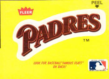 1986 Fleer - Team Stickers #NNO San Diego Padres Logo Front