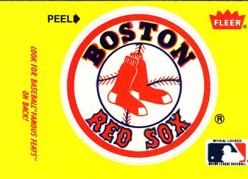 1986 Fleer - Team Stickers #NNO Boston Red Sox Logo Front