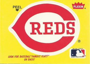 1986 Fleer - Team Stickers #NNO Cincinnati Reds Logo Front