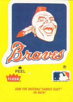 1986 Fleer - Team Stickers #NNO Atlanta Braves Logo Front