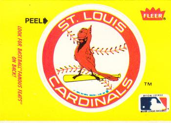 1986 Fleer - Team Stickers #NNO St. Louis Cardinals Logo Front