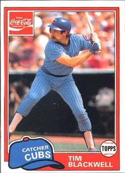 1981 Topps Coca-Cola Chicago Cubs #1 Tim Blackwell  Front
