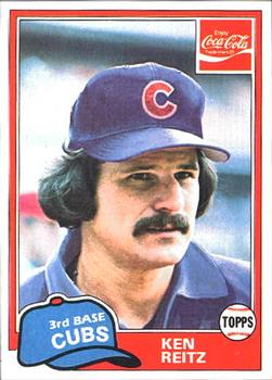 1981 Topps Coca-Cola Chicago Cubs #7 Ken Reitz  Front