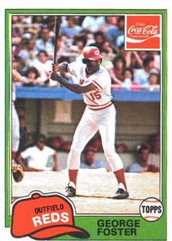 1981 Topps Coca-Cola Cincinnati Reds #5 George Foster Front