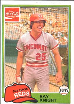 1981 Topps Coca-Cola Cincinnati Reds #8 Ray Knight Front