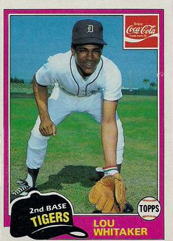 1981 Topps Coca-Cola Detroit Tigers #10 Lou Whitaker  Front