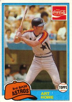 1981 Topps Coca-Cola Houston Astros #4 Art Howe  Front