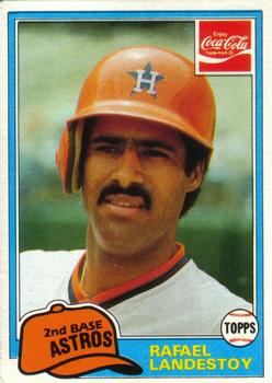 1981 Topps Coca-Cola Houston Astros #5 Rafael Landestoy  Front