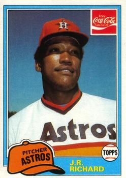 1981 Topps Coca-Cola Houston Astros #8 J.R. Richard  Front
