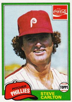 1981 Topps Coca-Cola Philadelphia Phillies #3 Steve Carlton Front